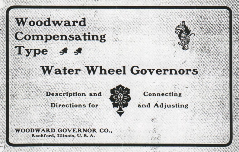 Woodward Compensating Type Water Wheel Governors.